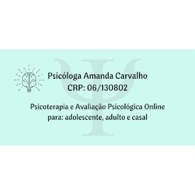 Psicóloga Amanda Carvalho